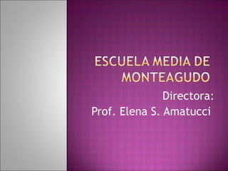 Directora:
Prof. Elena S. Amatucci
 