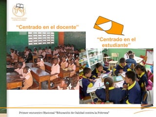 “ Centrado en el estudiante ” “ Centrado en el docente” 