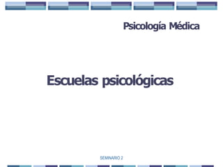 Psicología Médica




Escuelas psicológicas 




         SEMINARIO 2 
 