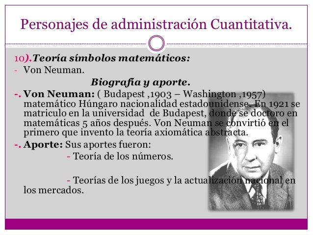 Escuela Cuantitativa De La Administracion Autores es.slideshare.net