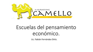 Escuelas del pensamiento
económico.
Lic. Fabián Fernández Ortiz.
 