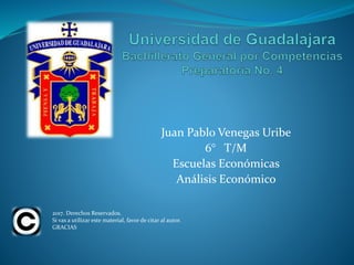 Juan Pablo Venegas Uribe
6° T/M
Escuelas Económicas
Análisis Económico
2017. Derechos Reservados.
Si vas a utilizar este material, favor de citar al autor.
GRACIAS
 
