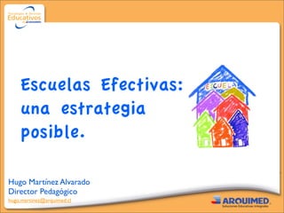 Escuelas Efectivas:
    una estrategia
    posible.

Hugo Martínez Alvarado
Director Pedagógico
hugo.martinez@arquimed.cl
 