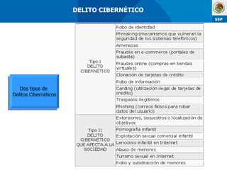 Dos tipos de  Delitos Cibernéticos DELITO CIBERNÉTICO  