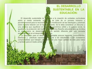 Escuela sostenible | PPTX