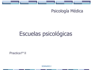 SEMINARIO 2 Escuelas psicológicas Psicología Médica Practica1ª II 