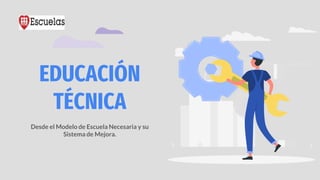 EDUCACIÓN
TÉCNICA
Desde el Modelo de Escuela Necesaria y su
Sistema de Mejora.
 