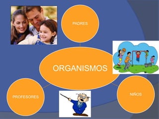 PADRES

ORGANISMOS

PROFESORES

NIÑOS

 