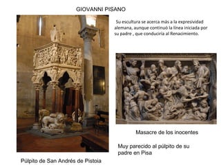 En la parte de los condenados los rostros muestran risas grotescas
 