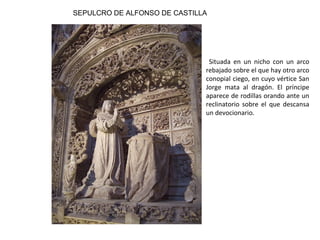 PORTADA CENTRAL DEL PÓRTICO SUR DE LA CATEDRAL DE LEÓN
se llama Puerta de Sarmental. Su
iconografía está ligada a la visión
apocalíptica de San Juan con el
Todopoderoso flanqueado por los
símbolos del Tetramorfos, que se
encuentra en el tímpano. Además,
también los cuatro evangelistas
aparecen en los extremos con su
iconografía humana escribiendo sus
relatos evangélicos.
Es obvio que se trata de una
transposición de la puerta del
Sarmental de la catedral de Burgos,
que posee muchas conexiones con
León, pero con un estilo muy
diferente, aunque la iconografía es
la misma
 