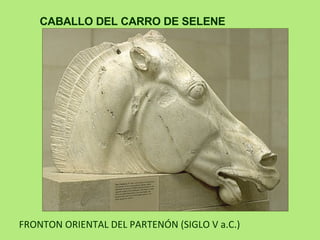 CABALLO DEL CARRO DE SELENE FRONTON ORIENTAL DEL PARTENÓN (SIGLO V a.C.) 