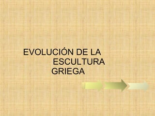 EVOLUCIÓN DE LA    ESCULTURA GRIEGA 