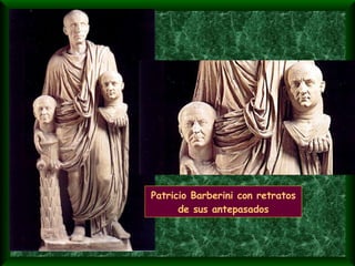 Patricio Barberini con retratos de sus antepasados 