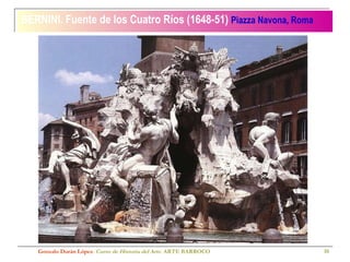 BERNINI. Fuente de los Cuatro Ríos (1648-51)  Piazza Navona, Roma Gonzalo Durán López .  Curso de Historia del Arte.  ARTE BARROCO 
