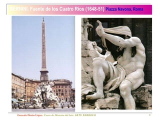 BERNINI. Fuente de los Cuatro Ríos (1648-51)  Piazza Navona, Roma Gonzalo Durán López .  Curso de Historia del Arte.  ARTE BARROCO 