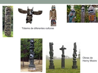 Obras de
Henry Moore
Tótems de diferentes culturas
 