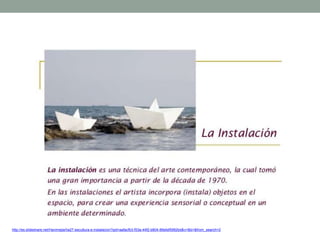 http://es.slideshare.net/Havimejia/ha27-escultura-e-instalacion?qid=aafacfb3-f53a-44f2-b804-86efaf5982bd&v=&b=&from_search=2
 