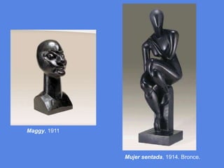 Maggy, 1911 Mujer sentada, 1914. Bronce.