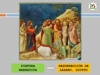 PINTURA
NARRATIVA
TÉCNICA
RESURRECCIÓN DE
LÁZARO, GIOTTO
 