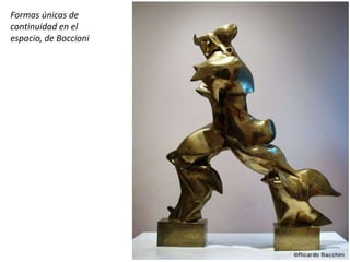Formas únicas de
continuidad en el
espacio, de Boccioni
 