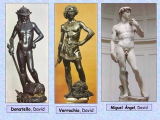 Miguel ÁngelMiguel Ángel, DavidDonatelloDonatello, David VerrochioVerrochio, David
 