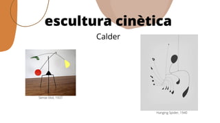 escultura cinètica
Calder
Hanging Spider, 1940
Sense títol, 1937
 