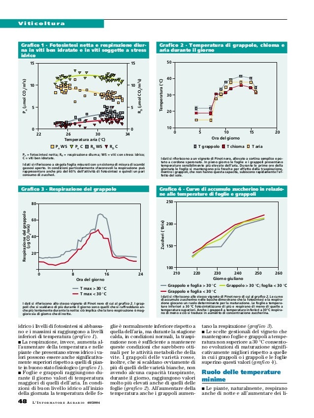 Escursione termica e qualità uve