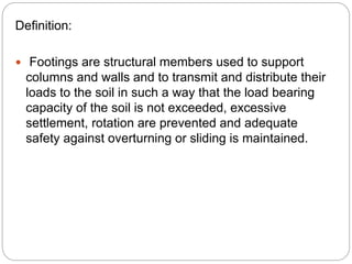 Types of isolated footing and design  Slide 2