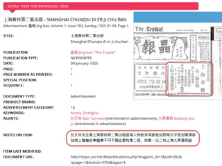 Transforming data silos into knowledge: Early Chinese Periodicals Online (ECPO)