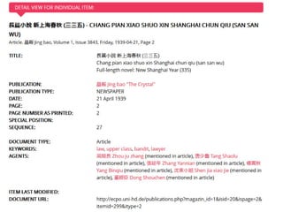 Transforming data silos into knowledge: Early Chinese Periodicals Online (ECPO)