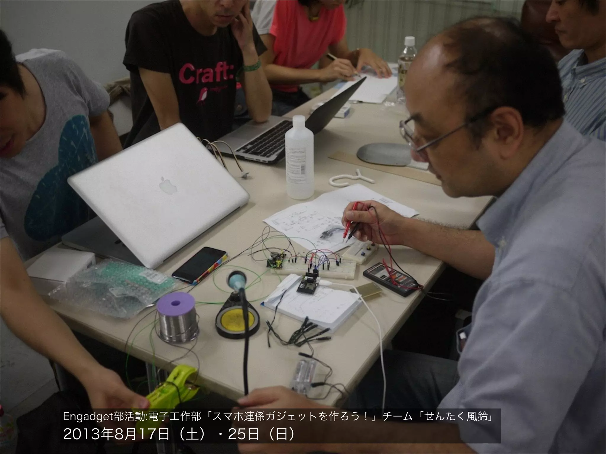 Engadget部活動:電子工作部「スマホ連係ガジェットを作ろう！」チーム「せんたく風鈴」

2013年8月17日（土）・25日（日）

 