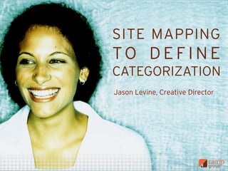 SITE MAPPING
TO DEFINE
CATEGORIZATION
Jason Levine, Creative Director
 