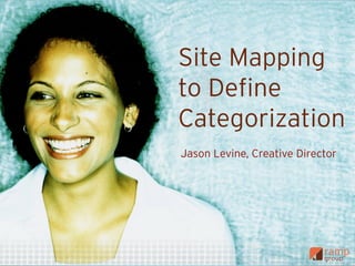 Site Mapping
to Define
Categorization
Jason Levine, Creative Director
 