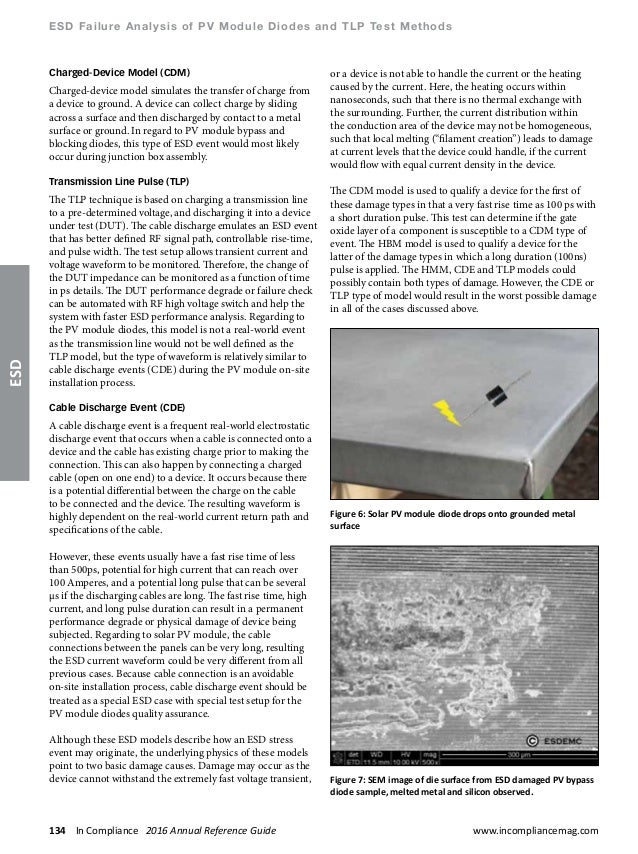 Esdemc pb2016.02 esd failure analysis of pv module diodes and tlp test