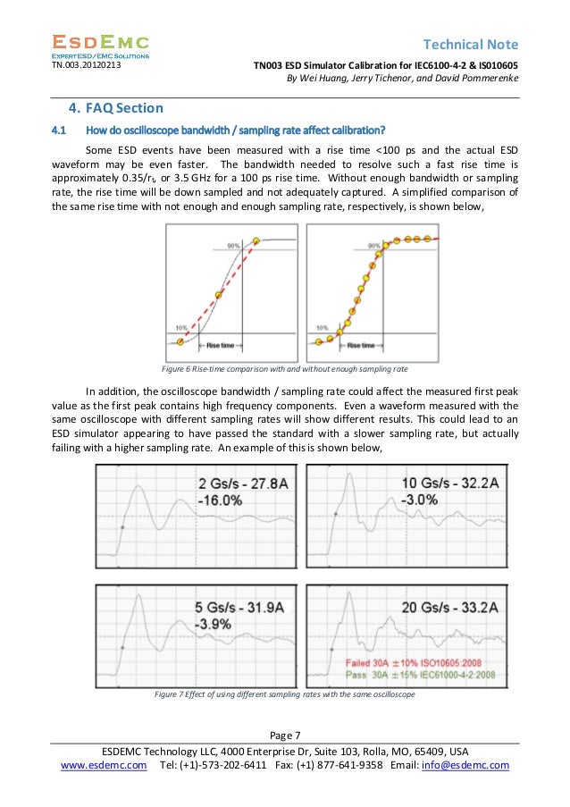 TN003 ESD Simulator Calibration Method for IEC6100042 & ISO10605