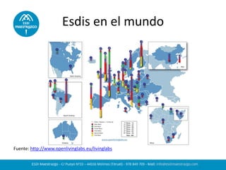 Esdis en el mundo 
Fuente: http://www.openlivinglabs.eu/livinglabs 
 