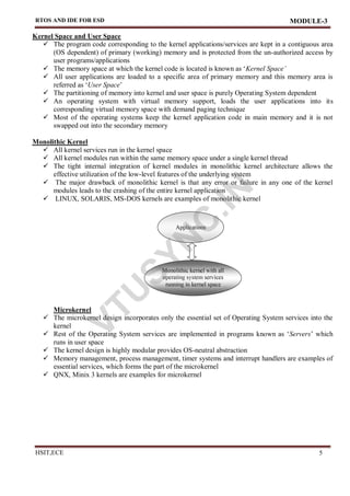 rtos and ide for esd: module 3 overview and key... ESD BEC601 embedded system notes Mod 3.pdf