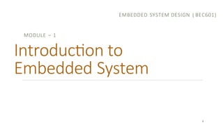 Comprehensive Introduction to Embedded System Design and Applications ...