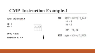 Cmp Opcode Embedded system and arm with different module | PDF