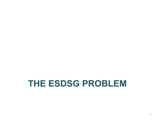 THE ESDSG PROBLEM
5
 