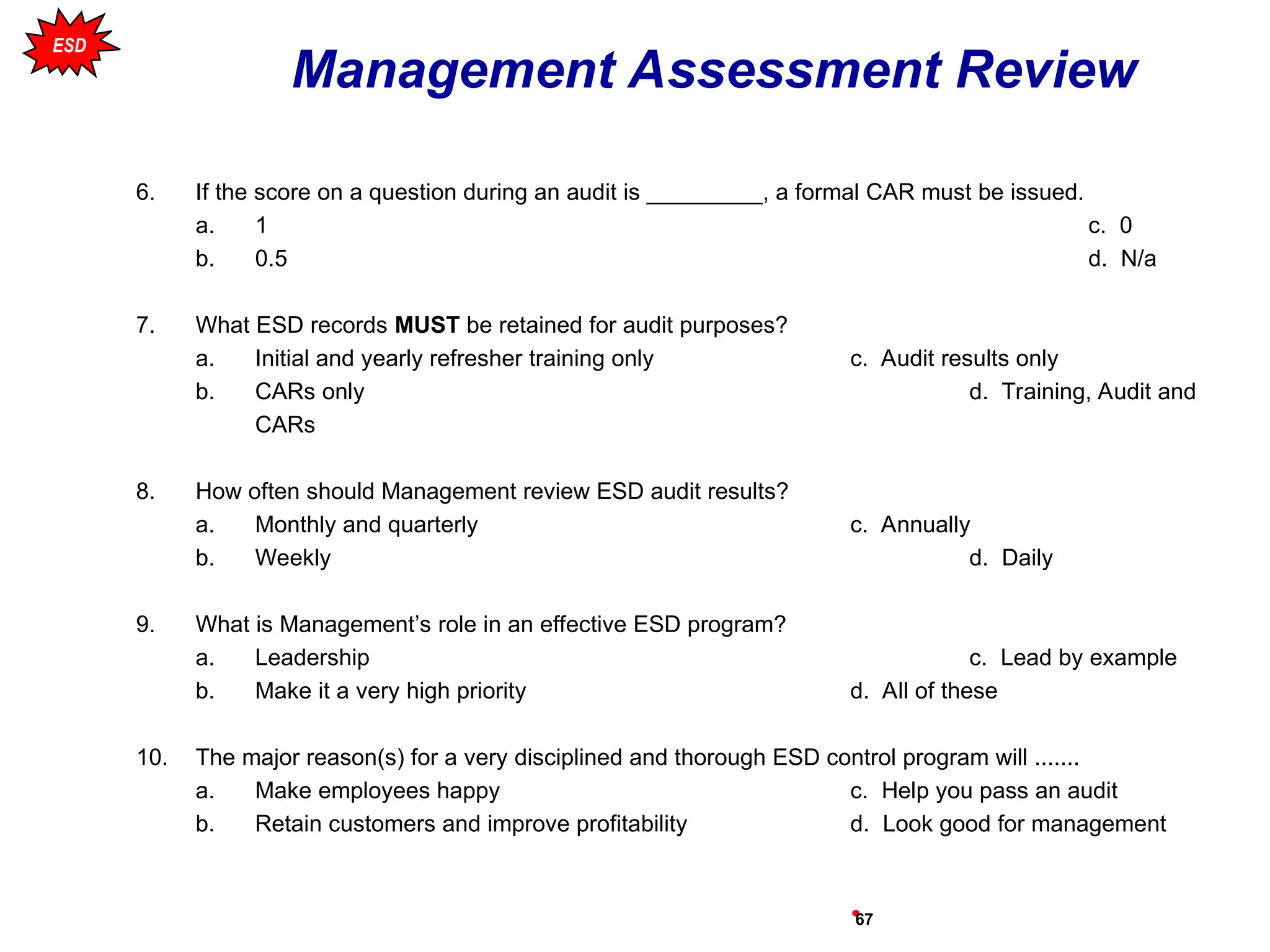 Electro static discharge (ESD) Safety & awareness training | PPT