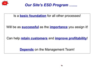 Electro static discharge (ESD) Safety & awareness training | PPT