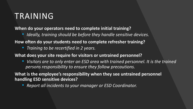 ESD training | PPTX | Physics | Science