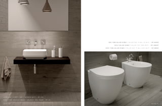 VASO TERRA BULL500 BIANCO / BULL500 BACK TO WALL WC WHITE – ART.WCB500
SEDILE BULL500 BIANCO / BULL500 SEAT COVER WHITE – ART.CWB500F​
BIDET TERRA BULL500 BIANCO / BULL500 BACK TO WALL BIDET WHITE – ART.BDB500
LAVABO QUBE 1 BIANCO / QUBE 1 WASHBASIN WHITE – ART.LVQ1
PIANO LAVABO 100x50xh10 MOGANO / 100x50xh10 SHELF MOGANO - ART.PM.1
100 Bull500 Bull500 101
 