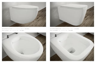 VASO SOSPESO BULL NO-RIM / BULL NO-RIM WALL HUNG WC – ART.WCSBLR
SEDILE SLIM BULL / BULL SLIM SEAT COVER – ART.CWBLRF
VASO SOSPESO QUADRA NO-RIM / QUADRA NO-RIM WALL HUNG WC – ART.WCSQDR
SEDILE SLIM QUADRA / BULL SLIM SEAT COVER – ART.CWQDRF
130 No-rim No-rim 131
 
