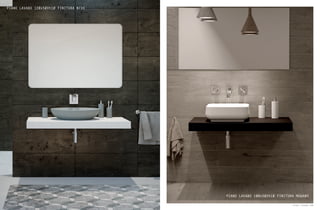 148 Piani lavabo Piani lavabo 149
PIANO LAVABO 120x50Xh10 FINITURA NEVE
PIANO LAVABO 100x50Xh10 FINITURA MOGANO
 