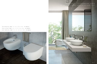 12 Bull Bull 13
VASO SOSPESO BULL PANNA / BULL WALL HUNG WC PANNA – ART.MWWCSBLL
SEDILE SLIM BULL PANNA / BULL SLIM SEAT COVER PANNA – ART.MWCWBLRF​
BIDET SOSPESO BULL PANNA / BULL WALL HUNG BIDET PANNA – ART.MWBDSBLL
LAVABO FLAT 2 60x40 PANNA / FLAT 2 60x40 WASHBASIN PANNA – ART.MWLVF02
PIANO LAVABO 180x50xh10 FINITURA NEVE / 180x50xh10 SHELF NEVE FINISHING – ART.PN.5
 