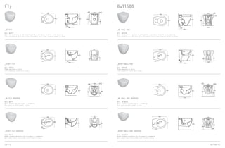 _WC FLY
Art. WCTFY
Vaso con scarico a parete trasformabile a pavimento tramite curva tecnica
Free standing wc with wall trap chargeable into floor trap by technical bend
_BIDET FLY
Art. BDTFY
Bidet monoforo a terra
Free standing single hole bidet
_WC FLY SOSPESO
Art. WCFY
Vaso sospeso con fissaggio a scomparsa
Wall hung wc with hidden fixing
_BIDET FLY SOSPESO
Art. BDFY
Bidet sospeso monoforo con fissaggio a scomparsa
Wall hung single hole bidet with hidden fixing
Fly
Ceramica Esedra S.r.l.
Località Quartaccio, snc · 01034 Fabrica di Roma (VT)
Tel. +39 0761 541055 · Fax +39 0761 598449
Info@ceramicaesedra.com · www.ceramicaesedra.com
Art. BDTFY
made in italy
SERIES: FLY
OBJECT: BIDET
150
120
190
360
160
370
200
Ø 45
530
65
420
250
100
Ceramica Esedra S.r.l.
Località Quartaccio, snc · 01034 Fabrica di Roma (VT)
Tel. +39 0761 541055 · Fax +39 0761 598449
Info@ceramicaesedra.com · www.ceramicaesedra.com
Art. BDFY
made in italy
SERIES: FLY
OBJECT: BIDET SOSPESO
160
Ø 45
520
200
65
380
180
250
260
330
120
420
Ceramica Esedra S.r.l.
Località Quartaccio, snc · 01034 Fabrica di Roma (VT)
Tel. +39 0761 541055 · Fax +39 0761 598449
Info@ceramicaesedra.com · www.ceramicaesedra.com
Art. BDTFY
made in italy
SERIES: FLY
OBJECT: BIDET
150
120
190
360
160
370
200
Ø 45
530
65
420
250
100
SERIES: FLY
OBJECT: BIDET SOSPESO
160
Ø 45
520
200
65
380
180
250
260
330
120
420
Ceramica Esedra S.r.l.
Località Quartaccio, snc · 01034 Fabrica di Roma (VT)
Tel. +39 0761 541055 · Fax +39 0761 598449
Info@ceramicaesedra.com · www.ceramicaesedra.com
Art. BDTFY
made in italy
SERIES: FLY
OBJECT: BIDET
150
120
190
360
160
370
200
Ø 45
530
65
420
250
100
Ceramica Esedra S.r.l.
Località Quartaccio, snc · 01034 Fabrica di Roma (VT)
Tel. +39 0761 541055 · Fax +39 0761 598449
Info@ceramicaesedra.com · www.ceramicaesedra.com
Art. WCFY
made in italy
SERIES: FLY
OBJECT: WC SOSPESO
380
530
250
180
365420
235
330
ø100ø55
Ceramica Esedra S.r.l.
Località Quartaccio, snc · 01034 Fabrica di Roma (VT)
Tel. +39 0761 541055 · Fax +39 0761 598449
Info@ceramicaesedra.com · www.ceramicaesedra.com
Art. WCFY
made in italy
SERIES: FLY
OBJECT: WC SOSPESO
380
530
250
180
365420
235
330
ø100ø55 Ceramica Esedra S.r.l.
Località Quartaccio, snc · 01034 Fabrica di Roma (VT)
Tel. +39 0761 541055 · Fax +39 0761 598449
Info@ceramicaesedra.com · www.ceramicaesedra.com
Art. WCFY
made in italy
SERIES: FLY
OBJECT: WC SOSPESO
380
530
250
180
365420
235
330
ø100ø55
Ceramica Esedra S.r.l.
Località Quartaccio, snc · 01034 Fabrica di Roma (VT)
Tel. +39 0761 541055 · Fax +39 0761 598449
Info@ceramicaesedra.com · www.ceramicaesedra.com
Art. BDFY
made in italy
SERIES: FLY
OBJECT: BIDET SOSPESO
160
Ø 45
520
200
65
380
180
250
260
330
120
420
Ceramica Esedra S.r.l.
Località Quartaccio, snc · 01034 Fabrica di Roma (VT)
Tel. +39 0761 541055 · Fax +39 0761 598449
Info@ceramicaesedra.com · www.ceramicaesedra.com
Art. WCTFY
made in italy
420
185
100
355
250
180
360
ø100ø55
Ceramica Esedra S.r.l.
Località Quartaccio, snc · 01034 Fabrica di Roma (VT)
Tel. +39 0761 541055 · Fax +39 0761 598449
Info@ceramicaesedra.com · www.ceramicaesedra.com
Art. WCTFY
made in italy
SERIES: FLY
OBJECT: WC
380
530
420
185
100
355
250
180
360
ø100ø55
Ceramica Esedra S.r.l.
Località Quartaccio, snc · 01034 Fabrica di Roma (VT)
Tel. +39 0761 541055 · Fax +39 0761 598449
Info@ceramicaesedra.com · www.ceramicaesedra.com
Art. WCTFY
made in italy
420
185
100
355
250
180
360
ø100ø55
160 Fly Bull500 161
_WC BULL 500
Art. WCB500
Vaso con scarico a parete trasformabile a pavimento tramite curva tecnica
Free standing wc with wall trap chargeable into floor trap by technical bend
_BIDET BULL 500
Art. BDB500
Bidet monoforo a terra
Free standing single hole bidet
_WC BULL 500 SOSPESO
Art. WCSB500
Vaso sospeso con fissaggio a scomparsa
Wall hung wc with hidden fixing
_BIDET BULL 500 SOSPESO
Art. BDSB500
Bidet sospeso monoforo con fissaggio a scomparsa
Wall hung single hole bidet with hidden fixing
Bull500
Ceramica Esedra S.r.l.
Località Quartaccio, snc · 01034 Fabrica di Roma (VT)
Tel. +39 0761 541055 · Fax +39 0761 598449
Info@ceramicaesedra.com · www.ceramicaesedra.com
Art. WCB500
made in italy
370
220
110
420
345
175
180
380
280
ø100
ø55
Ceramica Esedra S.r.l.
Località Quartaccio, snc · 01034 Fabrica di Roma (VT)
Tel. +39 0761 541055 · Fax +39 0761 598449
Info@ceramicaesedra.com · www.ceramicaesedra.com
Art. BDK
made in italy
SERIES: KEY
OBJECT: BIDET
150
200
420
150
220
70
Ø 45
500
380
180
380
220
100
Ceramica Esedra S.r.l.
Località Quartaccio, snc · 01034 Fabrica di Roma (VT)
Tel. +39 0761 541055 · Fax +39 0761 598449
Info@ceramicaesedra.com · www.ceramicaesedra.com
Art. WCB500
made in italy
SERIES: KEY
OBJECT: WC
500
370
220
110
420
345
175
180
380
280
ø100
ø55
Ceramica Esedra S.r.l.
Località Quartaccio, snc · 01034 Fabrica di Roma (VT)
Tel. +39 0761 541055 · Fax +39 0761 598449
Info@ceramicaesedra.com · www.ceramicaesedra.com
Art. BDK
made in italy
SERIES: KEY
OBJECT: BIDET
150
200
420
150
220
70
Ø 45
500
380
180
380
220
100
Ceramica Esedra S.r.l.
Località Quartaccio, snc · 01034 Fabrica di Roma (VT)
Tel. +39 0761 541055 · Fax +39 0761 598449
Info@ceramicaesedra.com · www.ceramicaesedra.com
Art. WCB500
made in italy
370
220
110
420
345
175
180
380
280
ø100
ø55
Ceramica Esedra S.r.l.
Località Quartaccio, snc · 01034 Fabrica di Roma (VT)
Tel. +39 0761 541055 · Fax +39 0761 598449
Info@ceramicaesedra.com · www.ceramicaesedra.com
Art. BDK
made in italy
SERIES: KEY
OBJECT: BIDET
150
200
420
150
220
70
Ø 45
500
380
180
380
220
100
Ceramica Esedra S.r.l.
Località Quartaccio, snc · 01034 Fabrica di Roma (VT)
Tel. +39 0761 541055 · Fax +39 0761 598449
Info@ceramicaesedra.com · www.ceramicaesedra.com
Art. WCSK
made in italy
SERIES: KEY
OBJECT: WC SOSPESO
500
380
330
365
235
180
420
350
ø100ø55
Ceramica Esedra S.r.l.
Località Quartaccio, snc · 01034 Fabrica di Roma (VT)
Tel. +39 0761 541055 · Fax +39 0761 598449
Info@ceramicaesedra.com · www.ceramicaesedra.com
Art. WCSK
made in italy
SERIES: KEY
OBJECT: WC SOSPESO
500
380
330
365
235
180
420
350
ø100ø55
Ceramica Esedra S.r.l.
Località Quartaccio, snc · 01034 Fabrica di Roma (VT)
Tel. +39 0761 541055 · Fax +39 0761 598449
Info@ceramicaesedra.com · www.ceramicaesedra.com
Art. WCSK
made in italy
SERIES: KEY
OBJECT: WC SOSPESO
500
380
330
365
235
180
420
350
ø100ø55
Ceramica Esedra S.r.l.
Località Quartaccio, snc · 01034 Fabrica di Roma (VT)
Tel. +39 0761 541055 · Fax +39 0761 598449
Info@ceramicaesedra.com · www.ceramicaesedra.com
Art. BDSK
made in italy
SERIES: KEY
OBJECT: BIDET SOSPESO
210
75
Ø 45
500
380
200
330
150
150
420
180
100
SERIES: KEY
OBJECT: BIDET SOSPESO
210
75
Ø 45
500
380
200
330
150
420
180
100
Ceramica Esedra S.r.l.
Località Quartaccio, snc · 01034 Fabrica di Roma (VT)
Tel. +39 0761 541055 · Fax +39 0761 598449
Info@ceramicaesedra.com · www.ceramicaesedra.com
Art. BDSK
made in italy
SERIES: KEY
OBJECT: BIDET SOSPESO
210
75
Ø 45
500
380
200
330
150
150
420
180
100
 