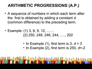 Mathematic symbols & Progression | PPT