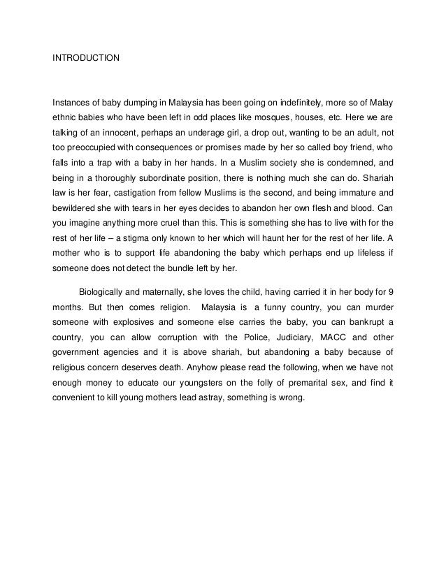 term paper solution baby dumping